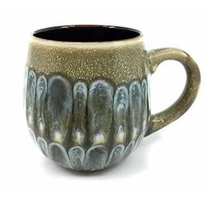 Ceramic Art Glazed Mug 18oz , Tan Color
